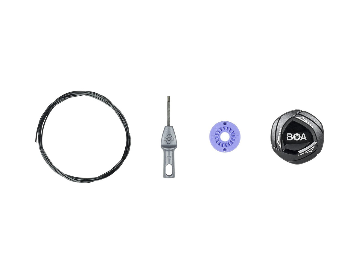 Shoe Replacement Dial Kit for BOA IP1 Left Side - White & Black