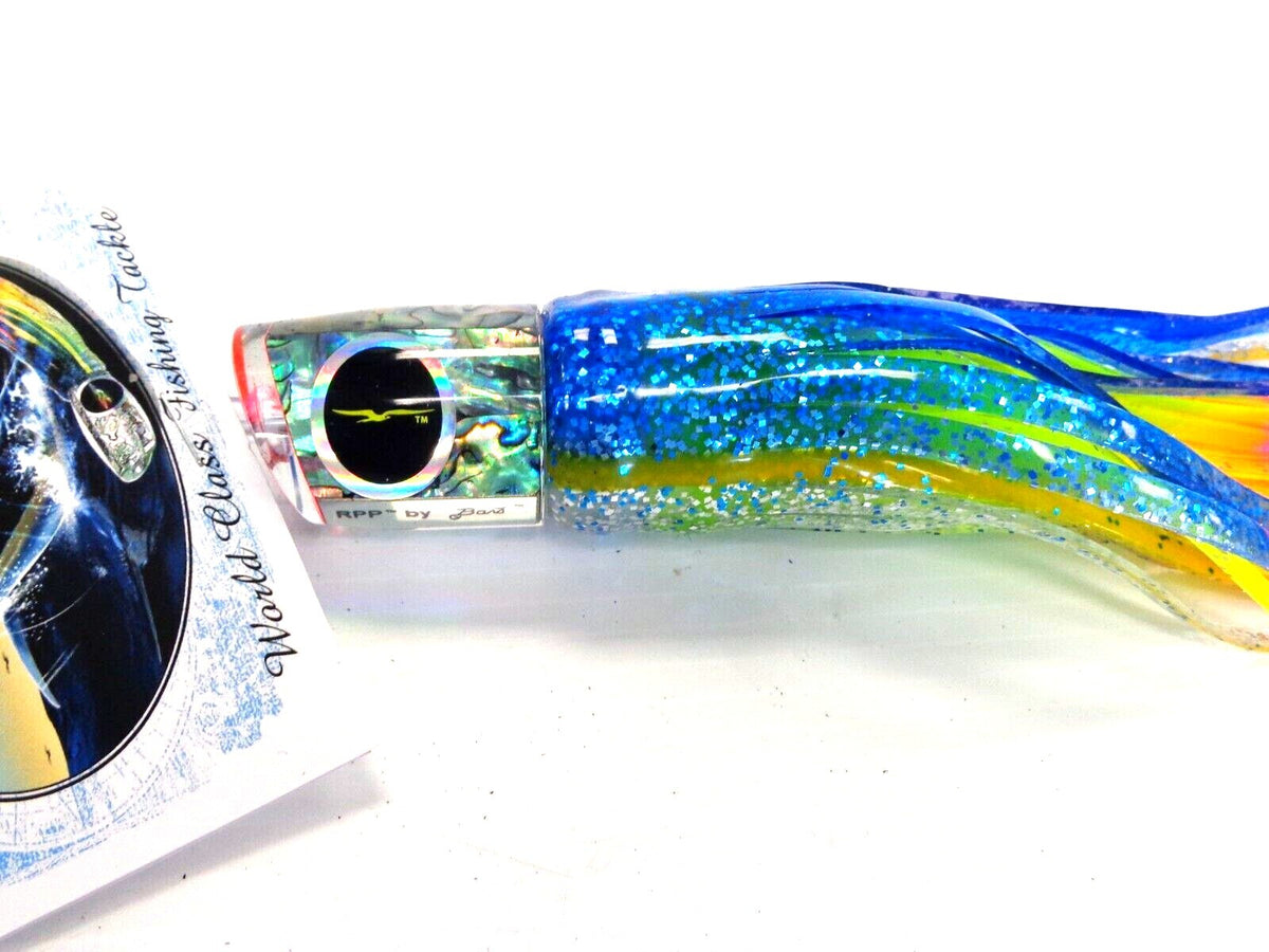 Big Game Trolling Lure with Paua Shell Head - Medium-Heavy Offshore Fishing Bait