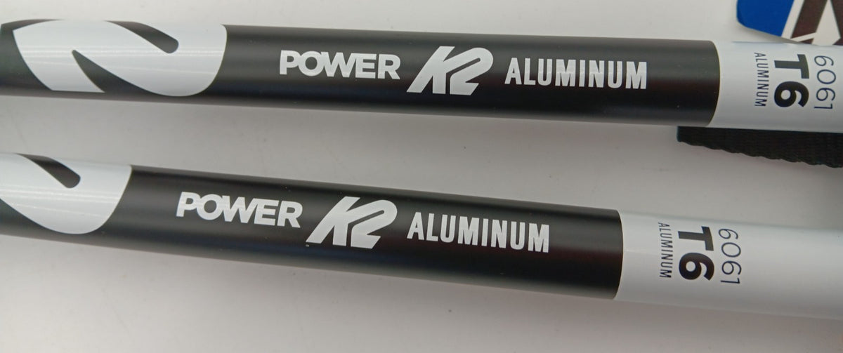 50-Inch Aluminum Seamless Ski Poles T6 Black - Durable Winter Sports Equipment
