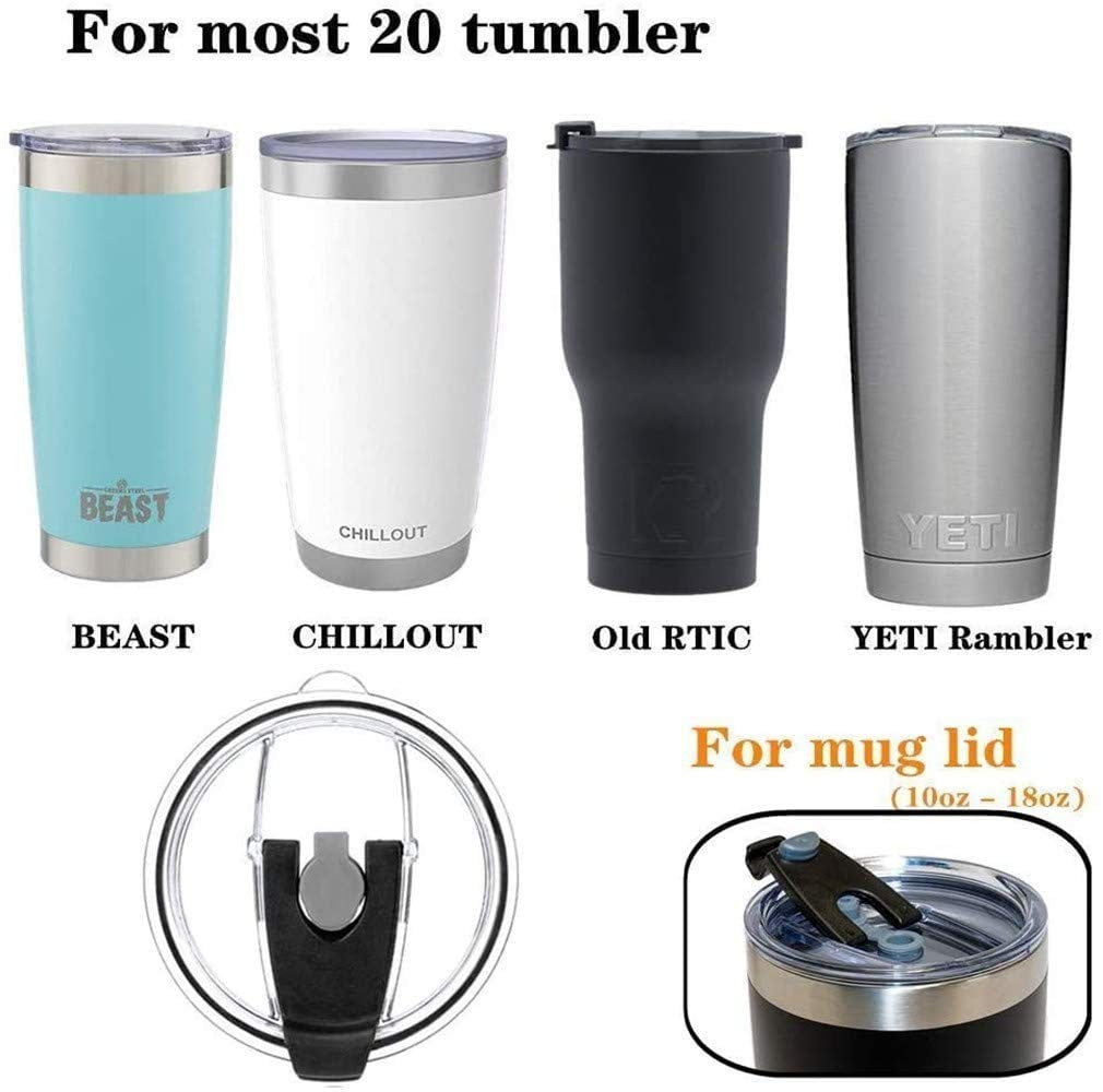 20 oz Stainless Steel Tumbler Replacement Flip Lid with Straw Hole