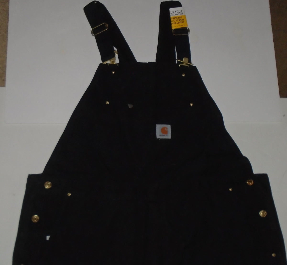 Men's Insulated Duck Bib Overalls - Loose Fit Workwear, Black, 2XL