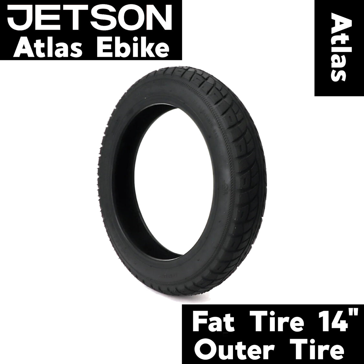 14-Inch Fat Tire Inner Tube for Jetson ATLAS eBike - Rear or Front Replacement