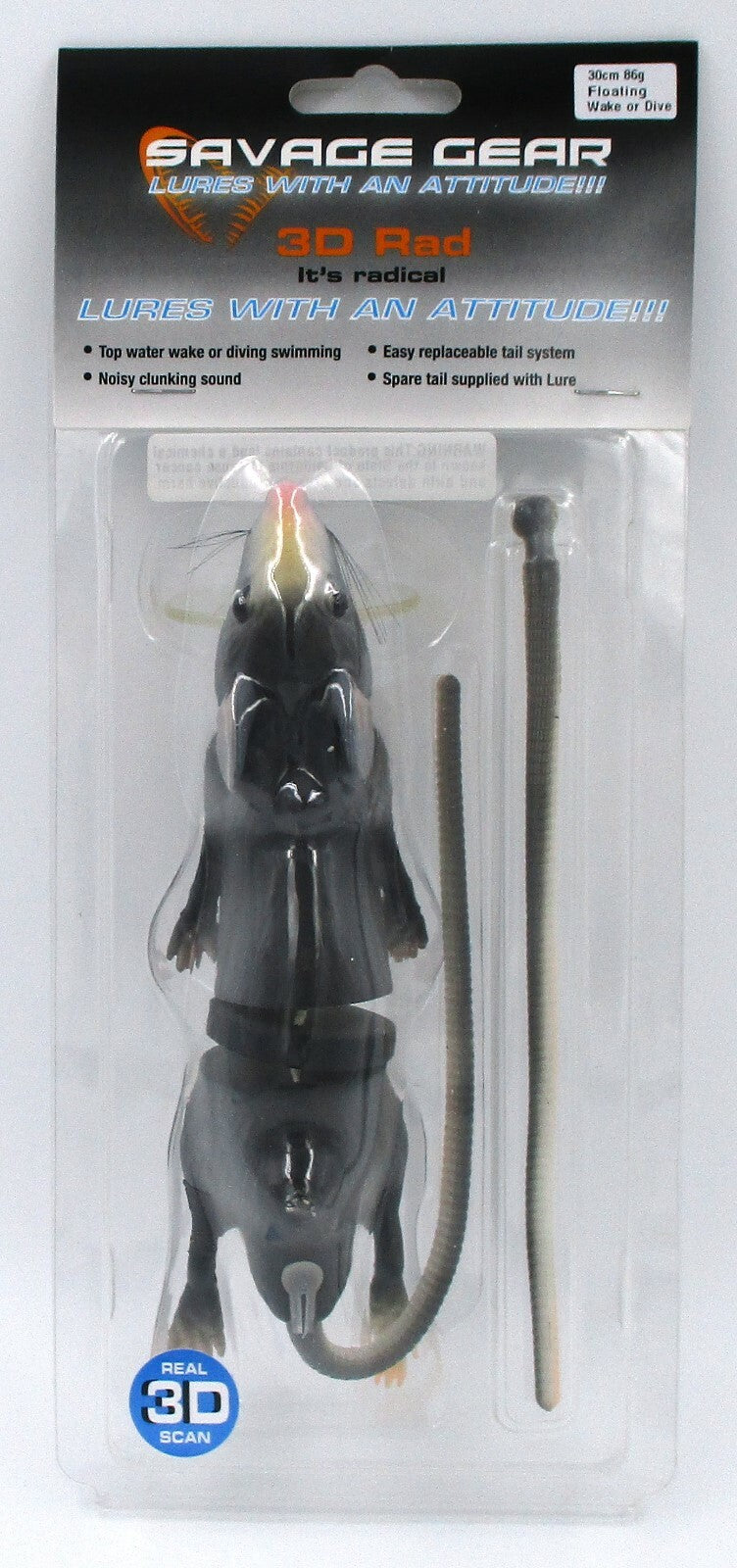 Floating Rat Lure for Pike Bass Musky - 11.75 Inch, 2.5 Oz, Realistic 3D Design