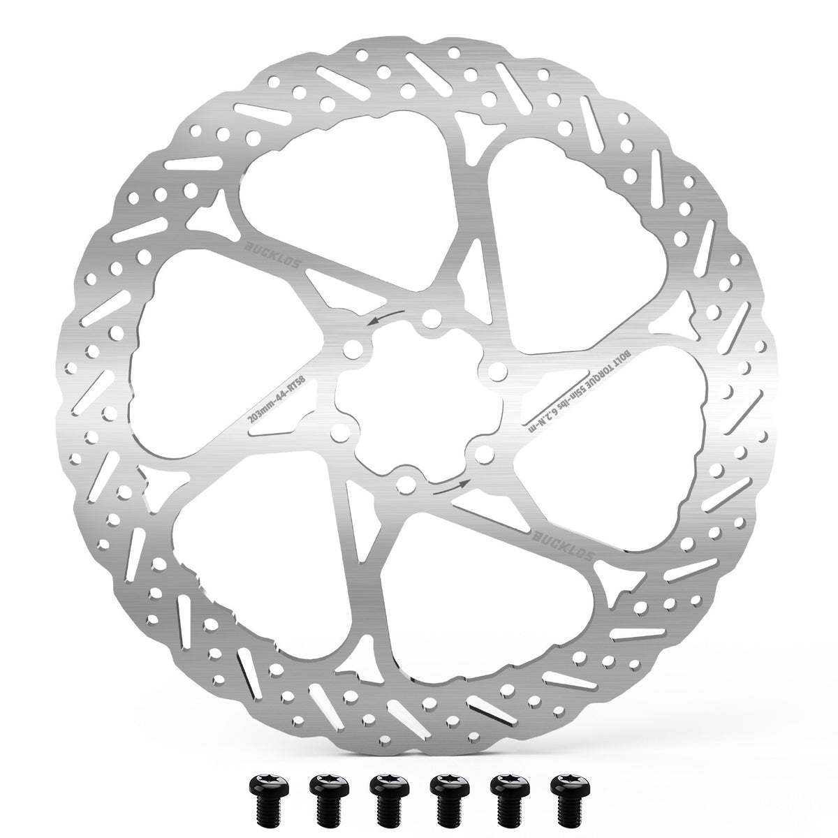 Bike Disc Brake Rotor 140mm-203mm for MTB & Road Bikes - 6 Bolt Mount