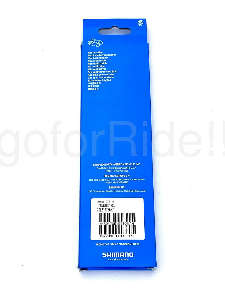 Shimano Deore HG 12-Speed Bicycle Chain with Quick Link 138 Links - MTB & Road