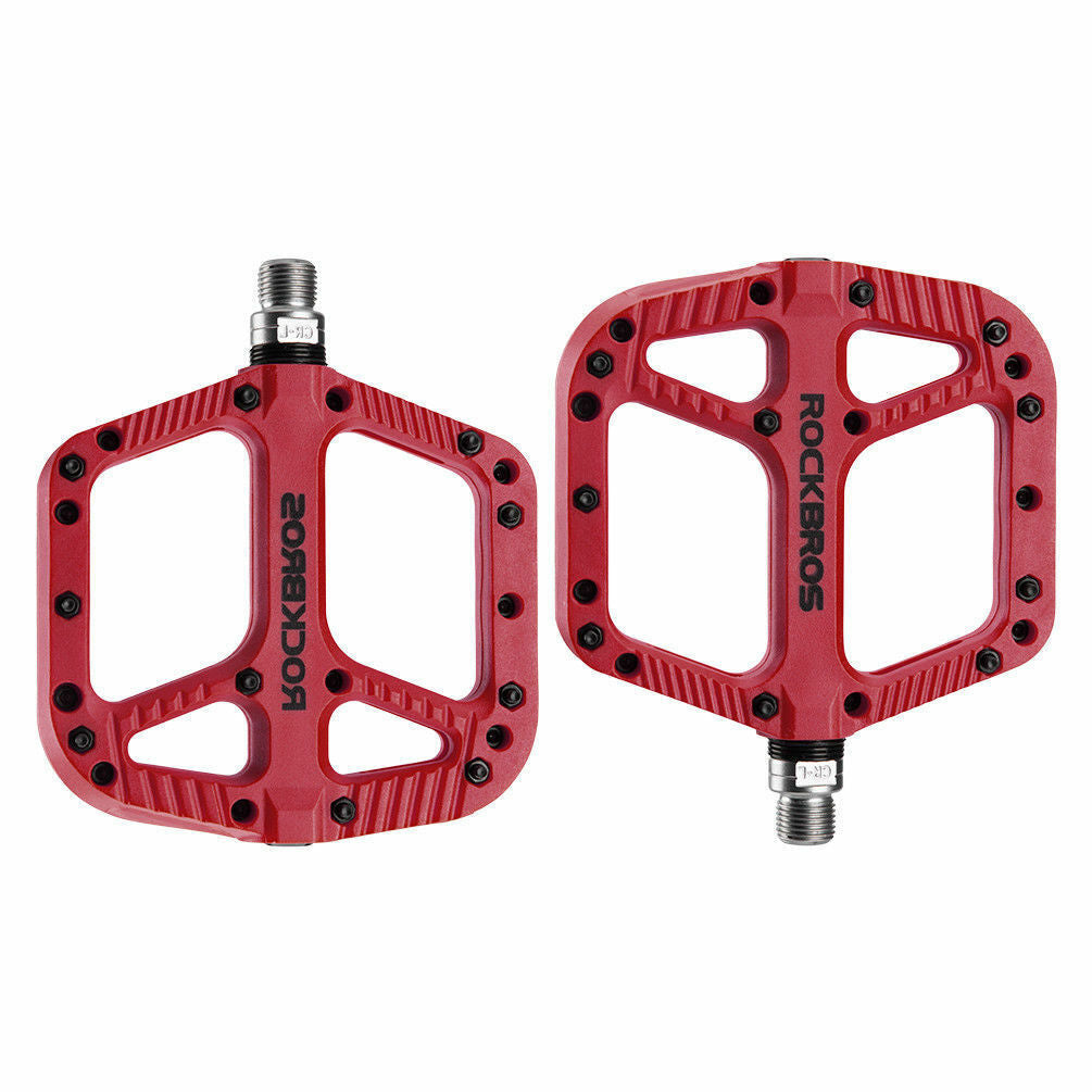Lightweight Nylon Bike Pedals with 9/16" DU Bearings for Mountain & Road Bikes