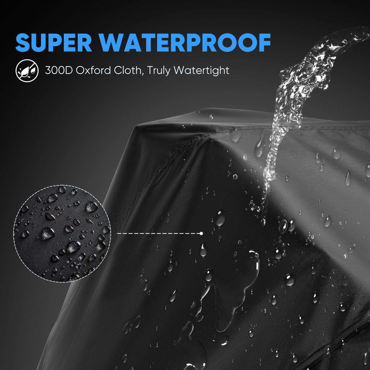 Heavy Duty Waterproof Bicycle Cover 300D Outdoor Storage Black M