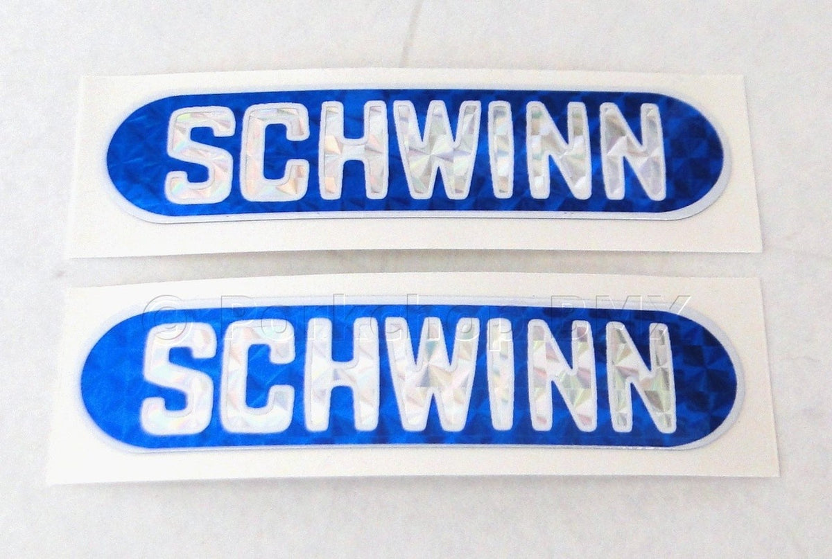 1979-83 Schwinn Sting Prism Chainstay Decals - Blue, Pair
