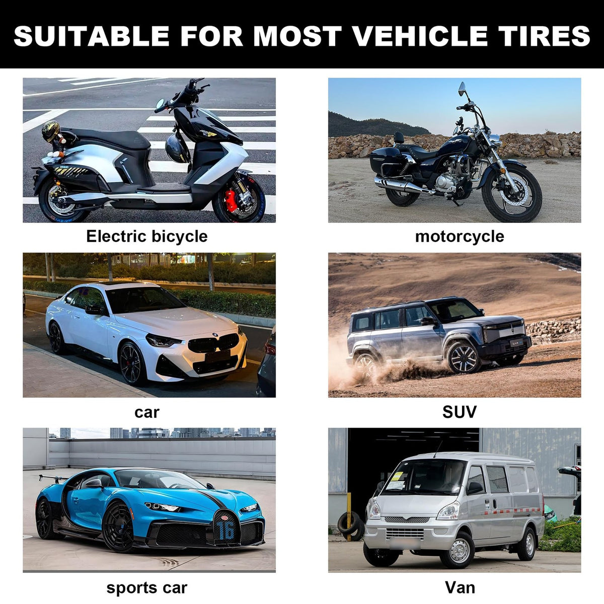 Tubeless Tire Repair Kit for Cars and Motorcycles with Mushroom Plug - Universal Compatibility