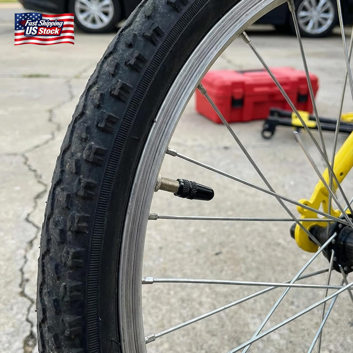 Bike Presta Valve Caps 8-Pack Aluminum Anodized Dust Covers for Bicycle Tires
