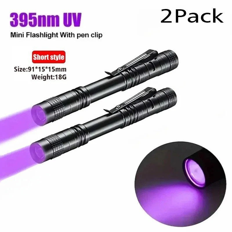 UV Pen Light 395nm Black Light Portable UV Flashlight Mini for Scorpions Pets Detection