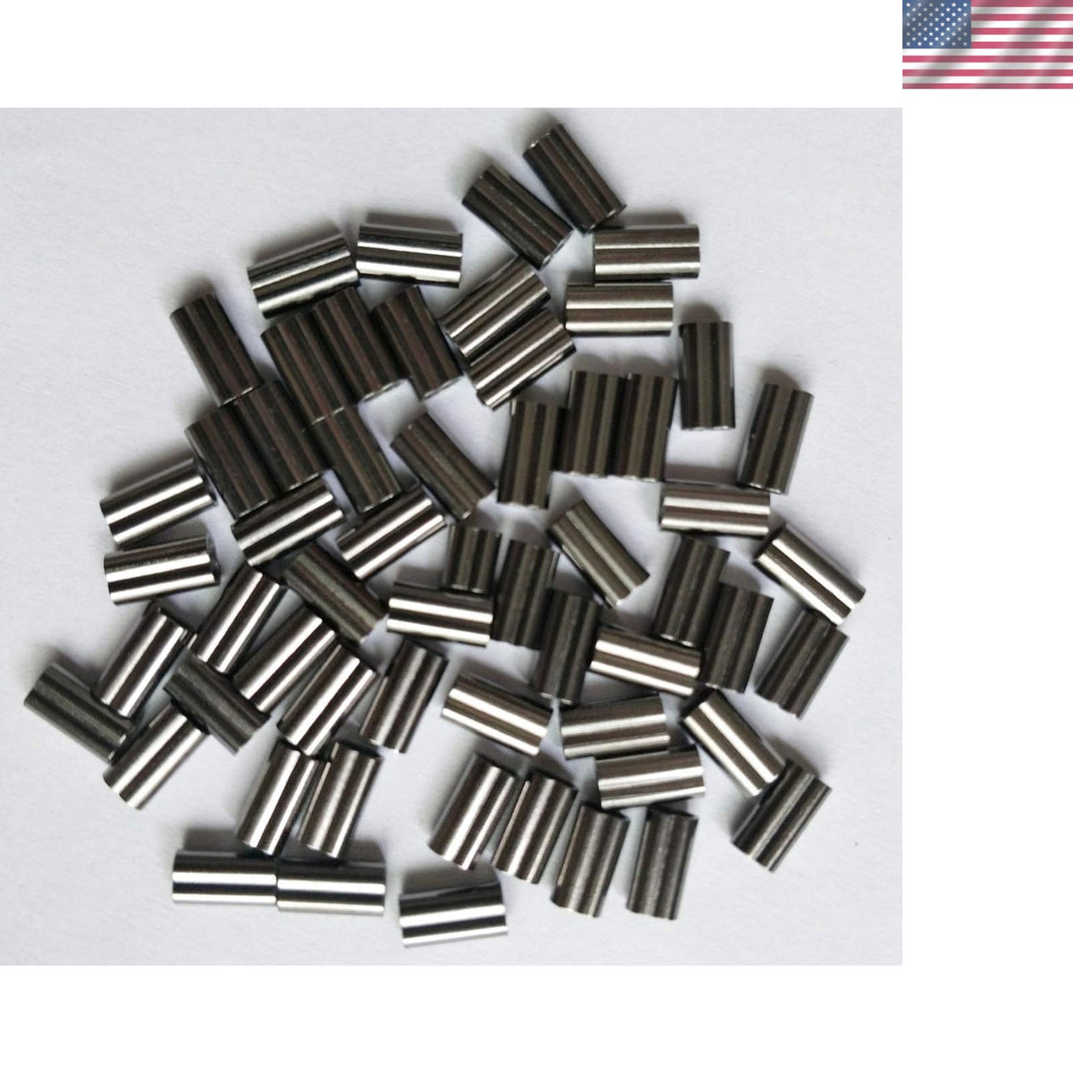 Fishing Line Crimp Sleeves 100 Pieces Copper Double Barrel Connectors