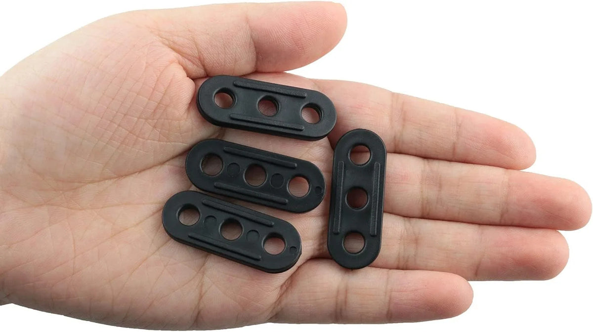 30pcs Tent Rope Buckle Fasteners Plastic Cord Tensioners for Camping and Hiking