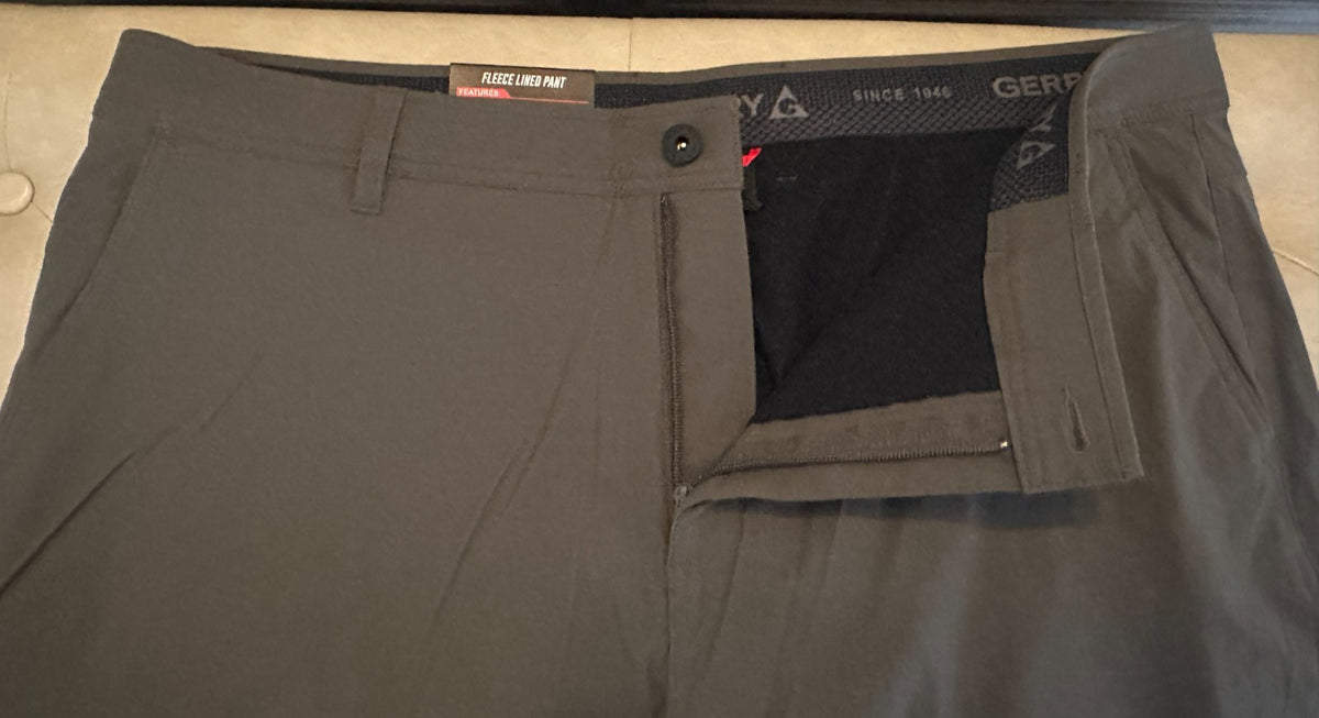 Gerry Men's Fleece Lined Pants - Green, 40x32 Warm Casual Trousers
