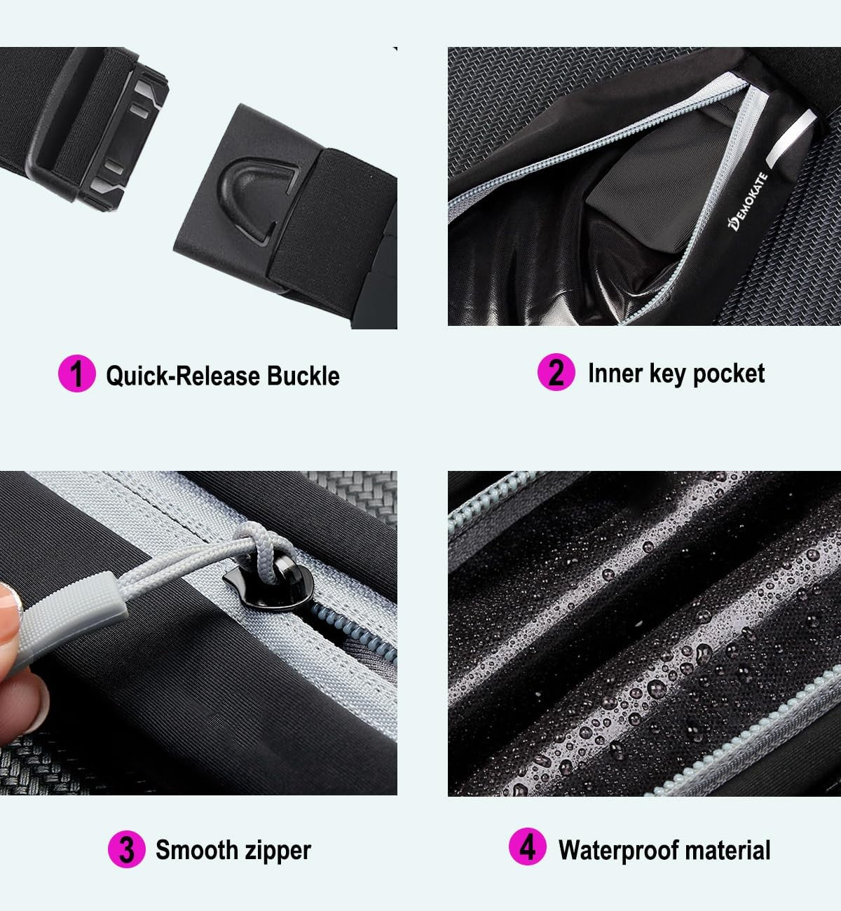 Running Belt Fanny Pack for Men Women - Adjustable Water-Resistant Phone Holder
