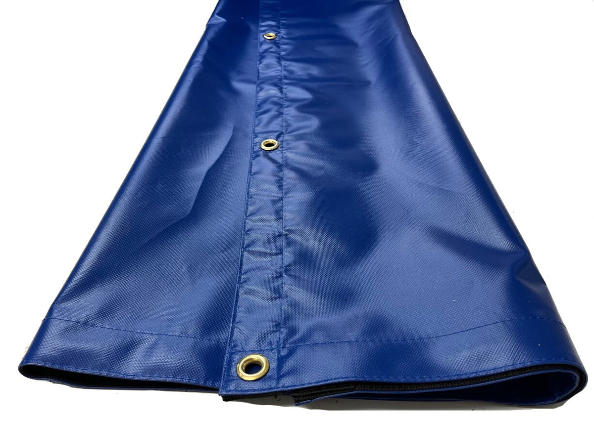 Heavy Duty Waterproof Vinyl Tarp - Blue, Reinforced Edges, Multiple Sizes