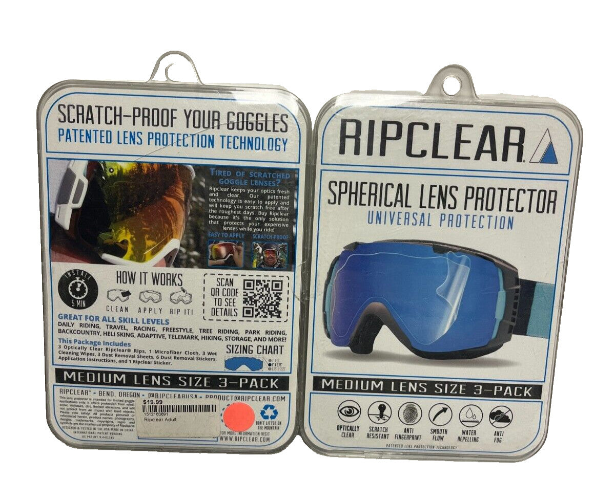 Spherical Goggle Lens Protector 3-Pack - Scratch Resistant, Anti-Fog Ski & Snowboard Accessories