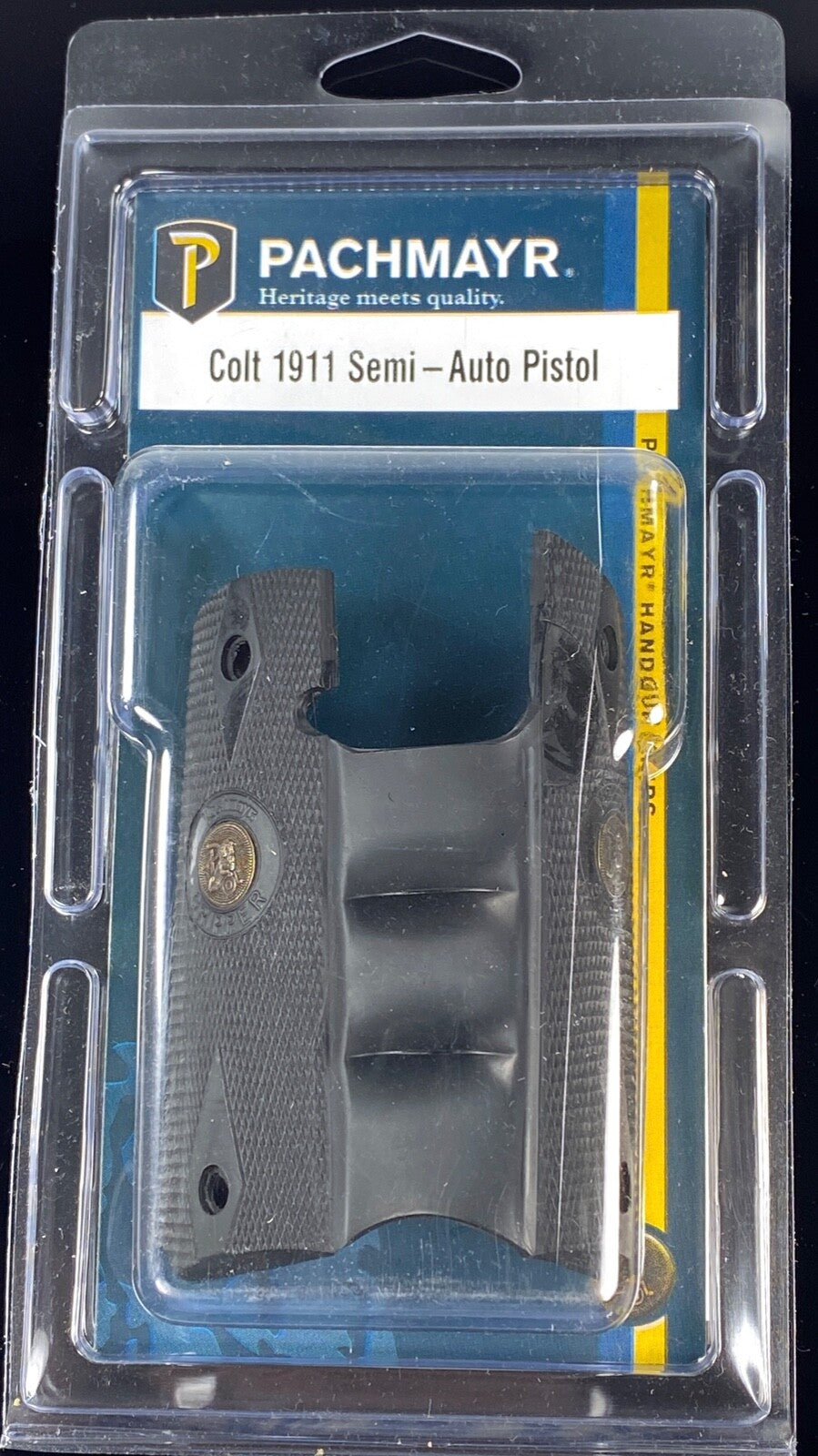 Pachmayr 1911 Gov't Signature Wrap-Around Rubber Grip with Finger Grooves