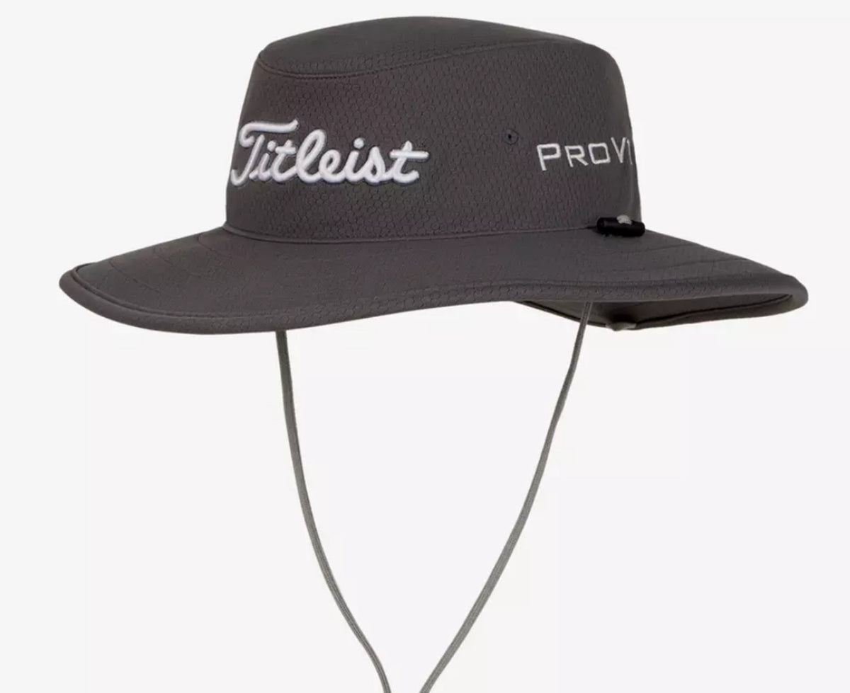 Men's Tour Aussie Hat Charcoal White - Classic Golf Cap