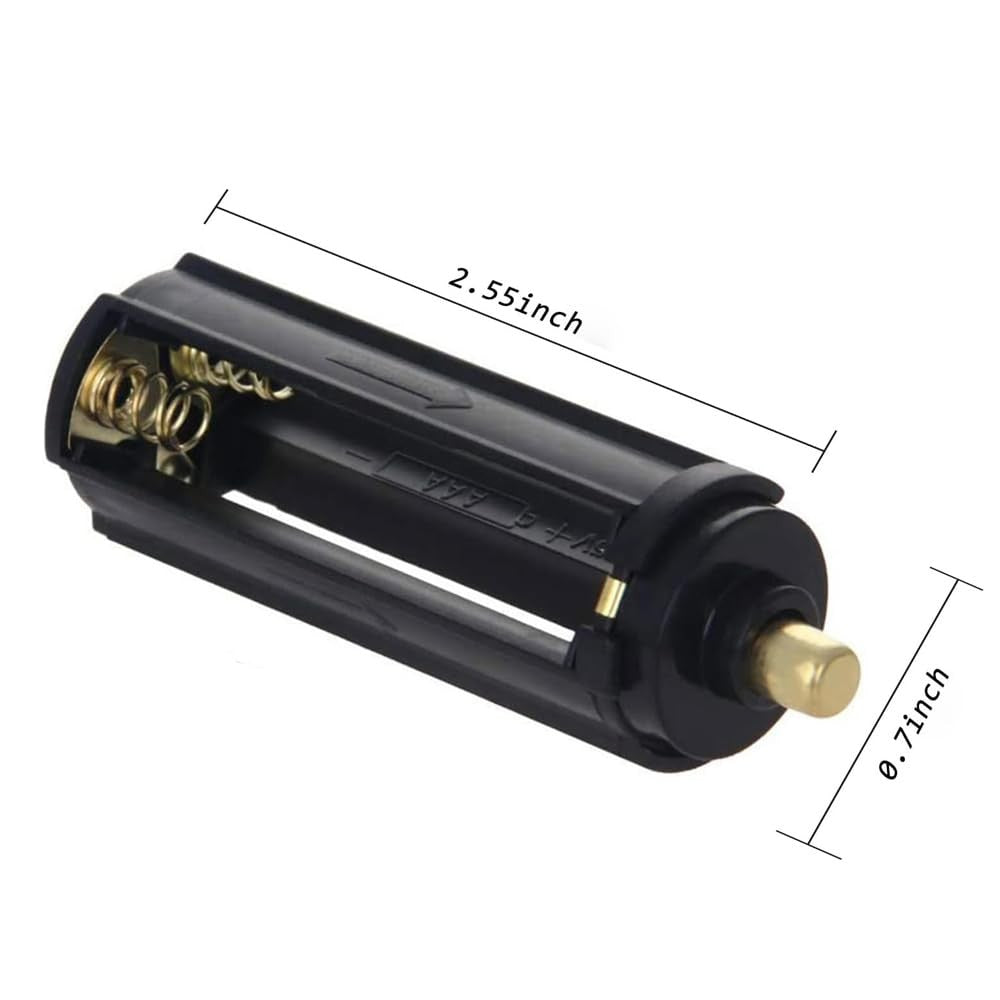 Battery Holder Case Adapter for 18650 and AAA Batteries - Pack of 2