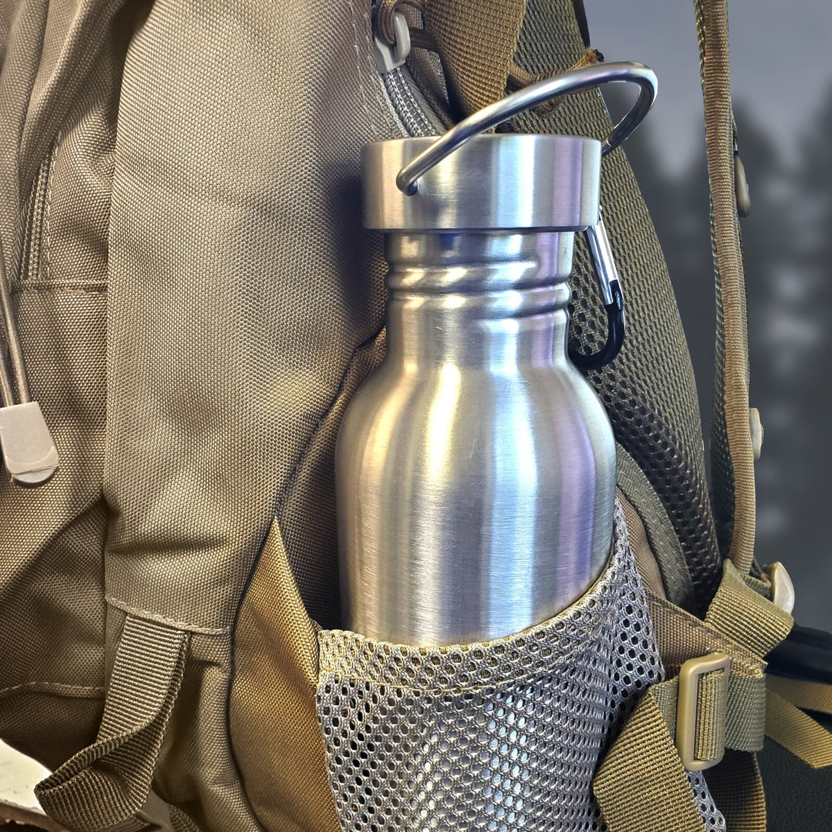 17oz Stainless Steel Water Bottle with Leakproof Cap for Camping & Hiking