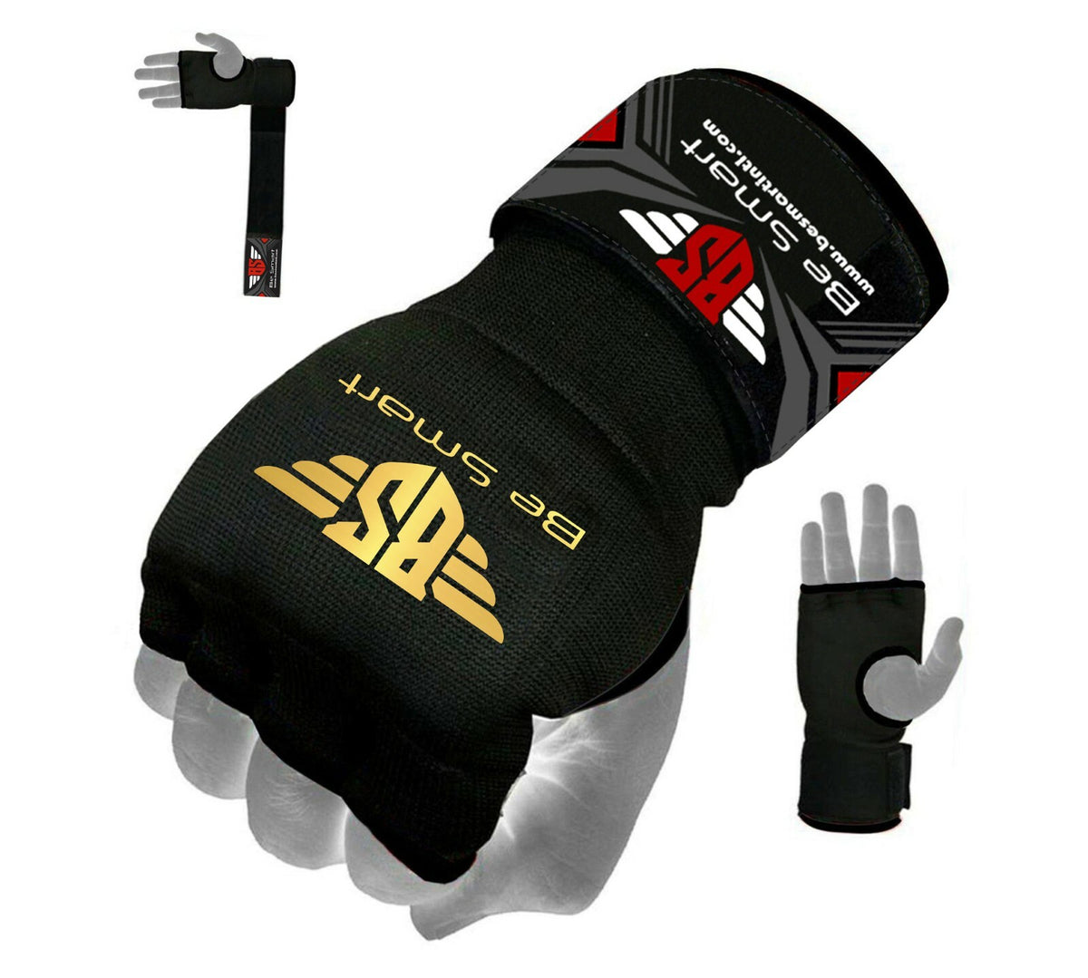 Boxing Hand Wraps Gloves with Padded Knuckles MMA Kickboxing Gloves