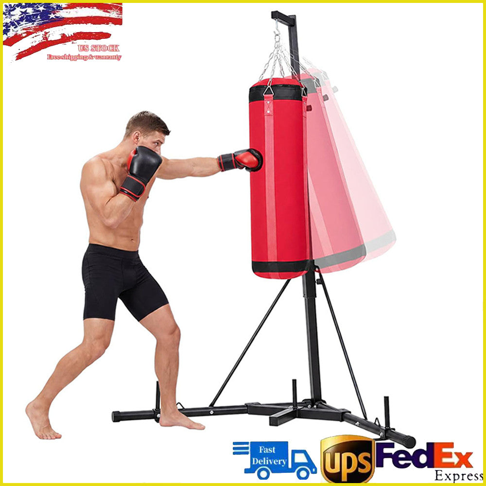 Heavy Duty Adjustable Boxing Stand with Foldable Frame for Punching Bag up to 150 lbs
