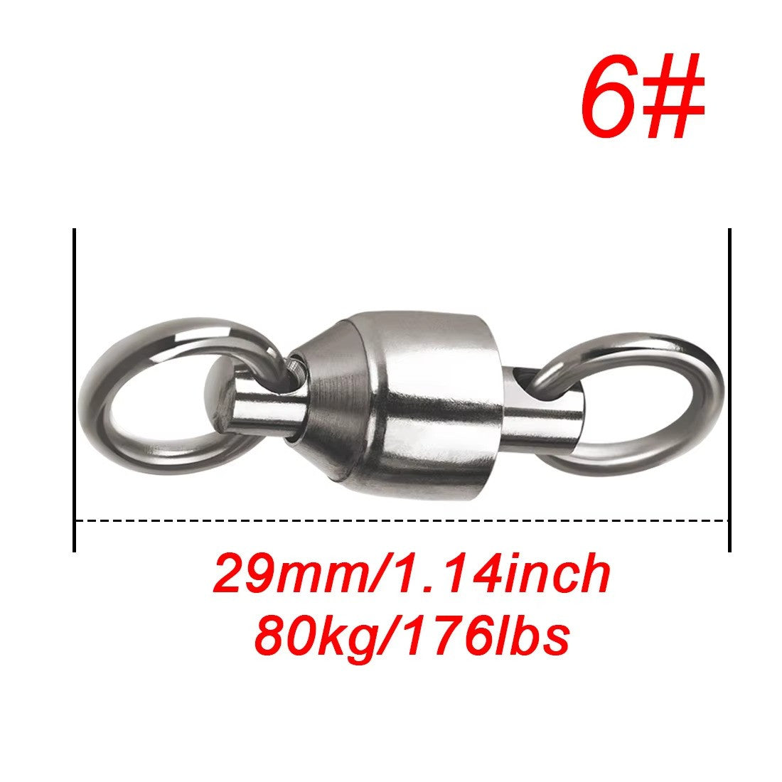Heavy Duty Ball Bearing Swivel for Fishing Tackle - Marine Saltwater & Freshwater