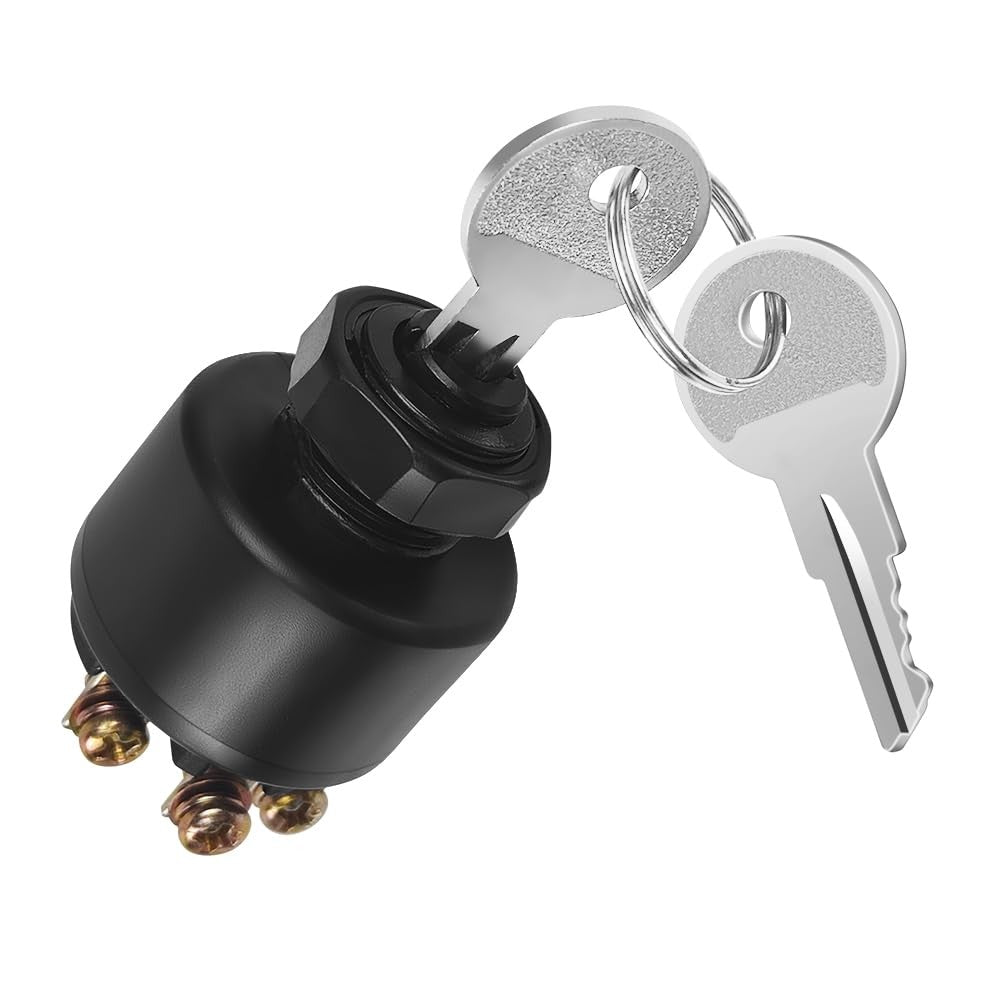 Marine Ignition Starter Switch for Outboard Engines - 6 Terminals, Includes Keys