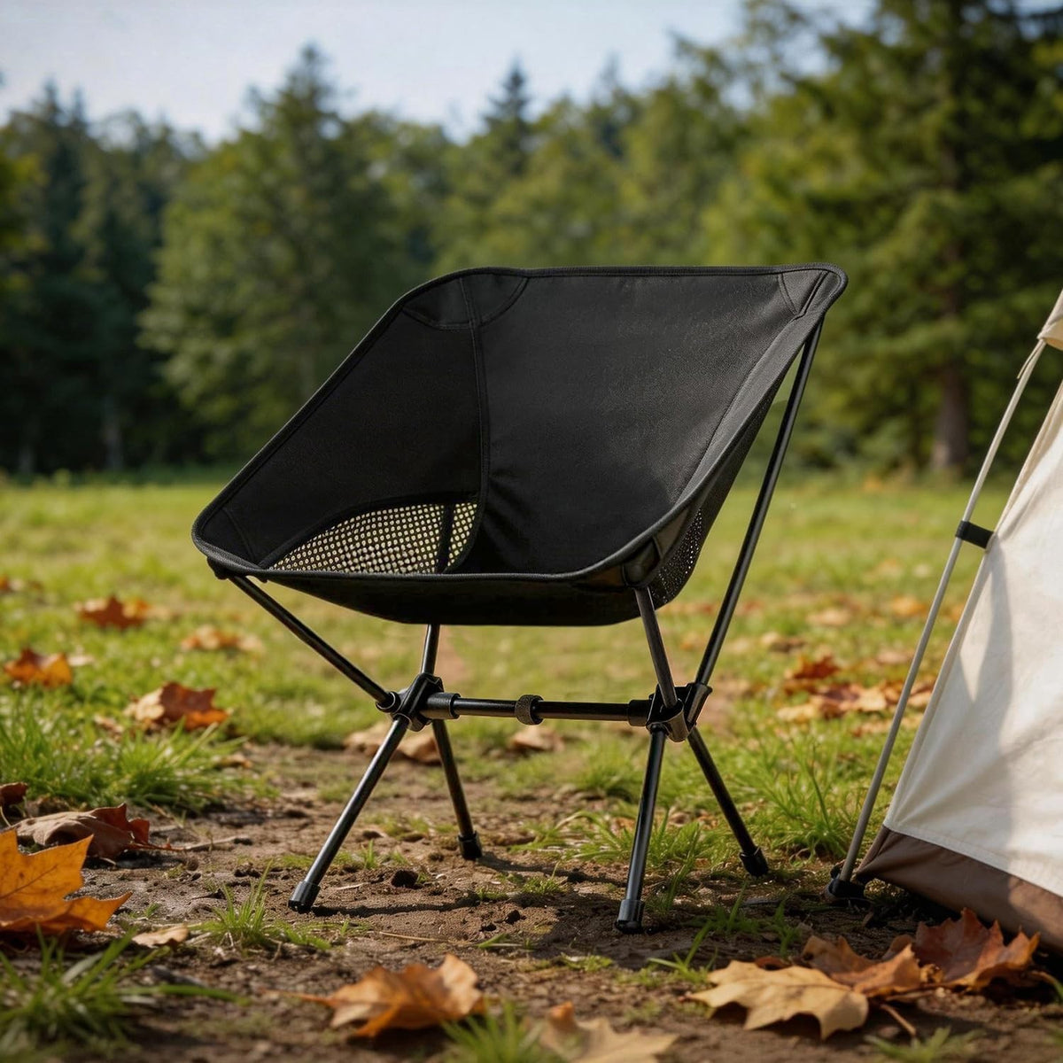 2-Pack Collapsible Camping Chairs with Carrying Bag for Outdoor Hiking and Camping