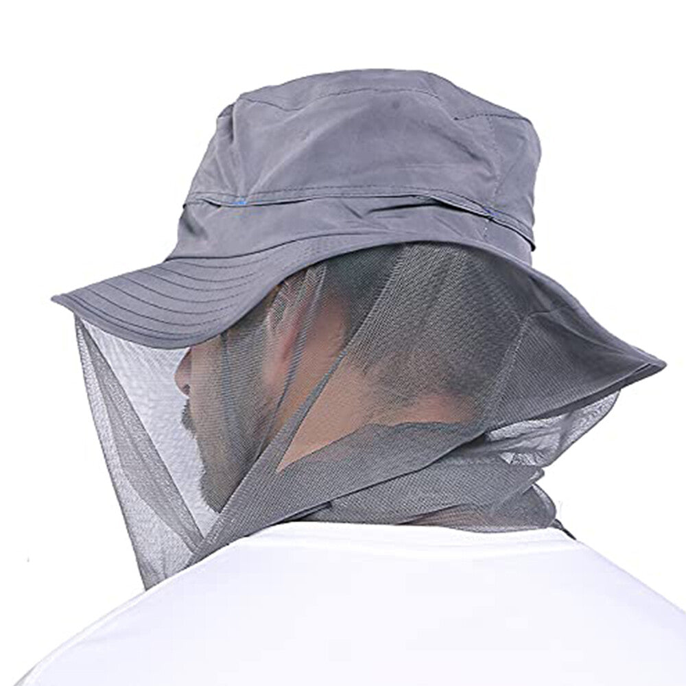 Mosquito Head Net Hat with UV Sun Protection for Outdoor Activities