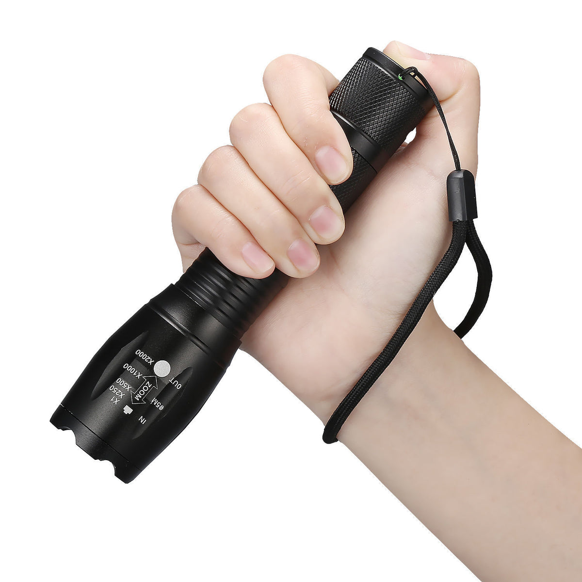 High-Powered Zoomable LED Flashlight with 5 Modes - 18650 Focus Torch