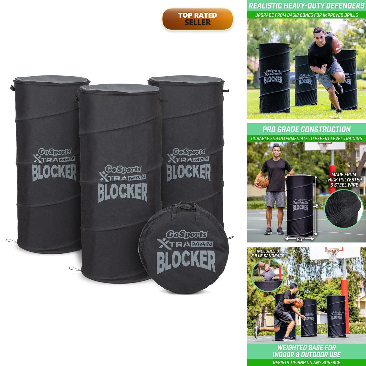 Pop Up Defender Training Dummies - Heavy Duty 46 Inch 3 Pack for Sports