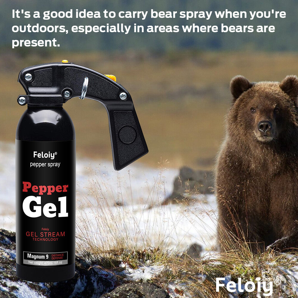 Pepper Gel Self-Defense Spray 16 oz with Targeted Deployment - Max Range & Angle