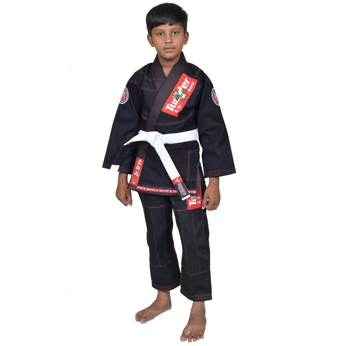 Kids Jiu Jitsu Gi Ultra Light Youth Martial Arts Uniform with Free Bag & Belt
