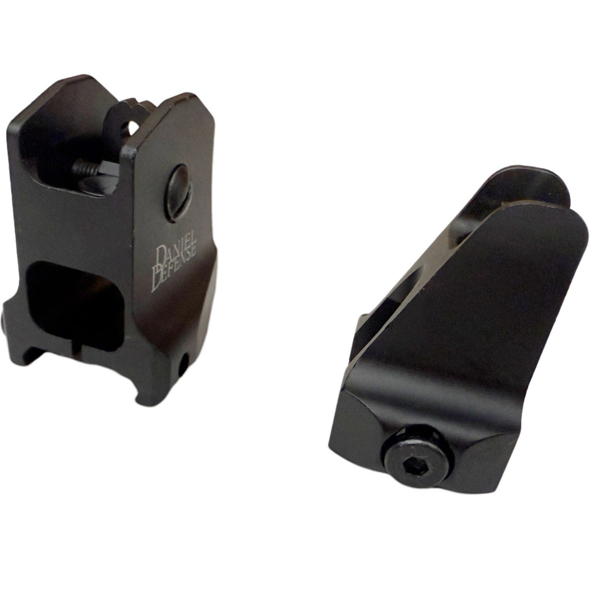 Low Profile Tactical Metal Sights Set for Rifles - Front & Rear, CNC Aluminum