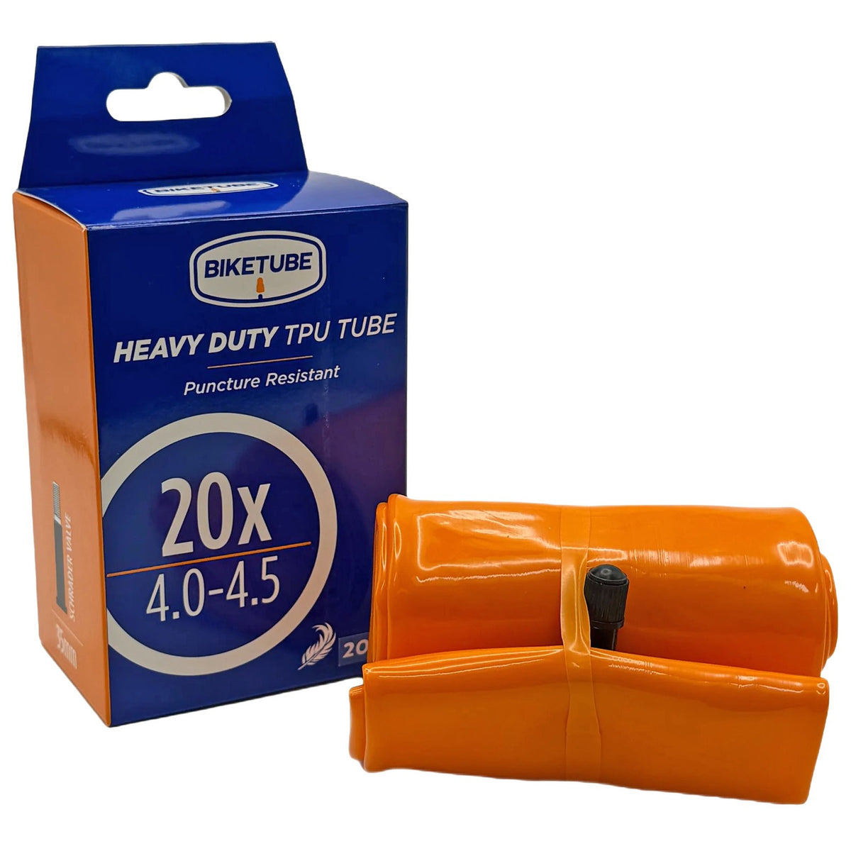 Heavy Duty Bicycle Inner Tubes 20x4.0-4.5 with Schrader Valve - Puncture-Resistant