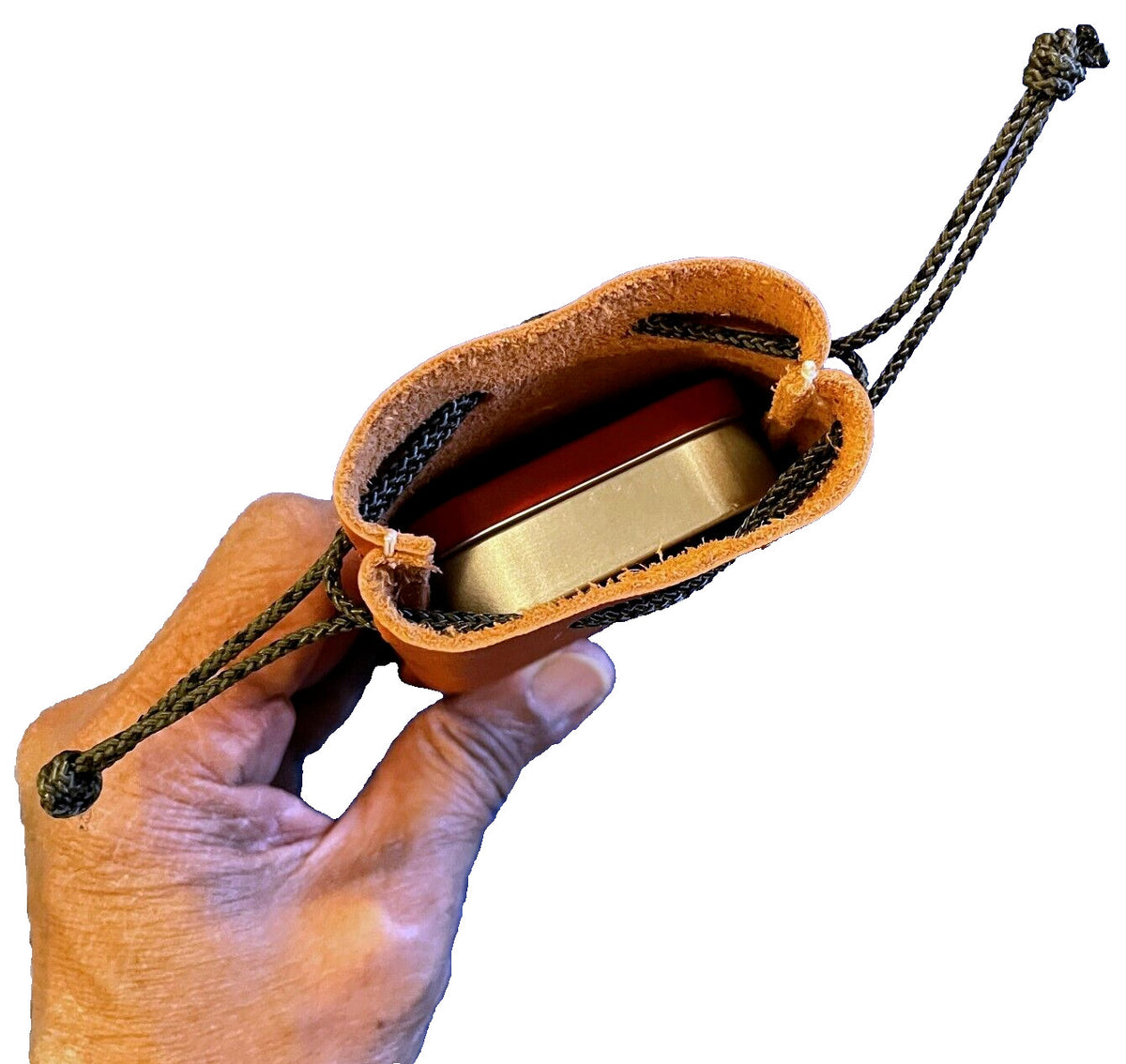 Bushcraft Survival Kit in Altoid Tin with Leather Pouch Fire Starter Gear