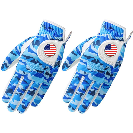 Men’s Golf Gloves 2 Pack with Ball Markers Breathable Grip - Unisex