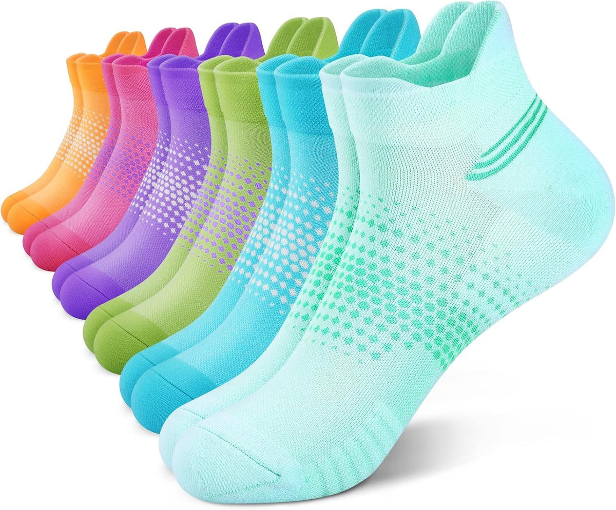 Ankle Compression Socks for Women - Multicolor 6 Pairs, Small-Medium