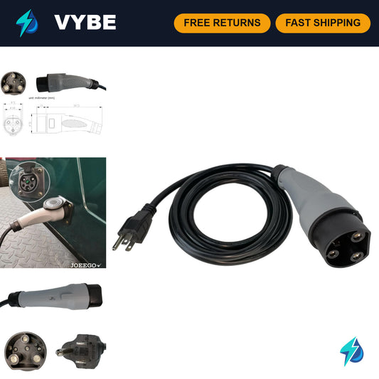 8.2ft 48V Golf Cart Charging Power Cord UL Listed for EV Models