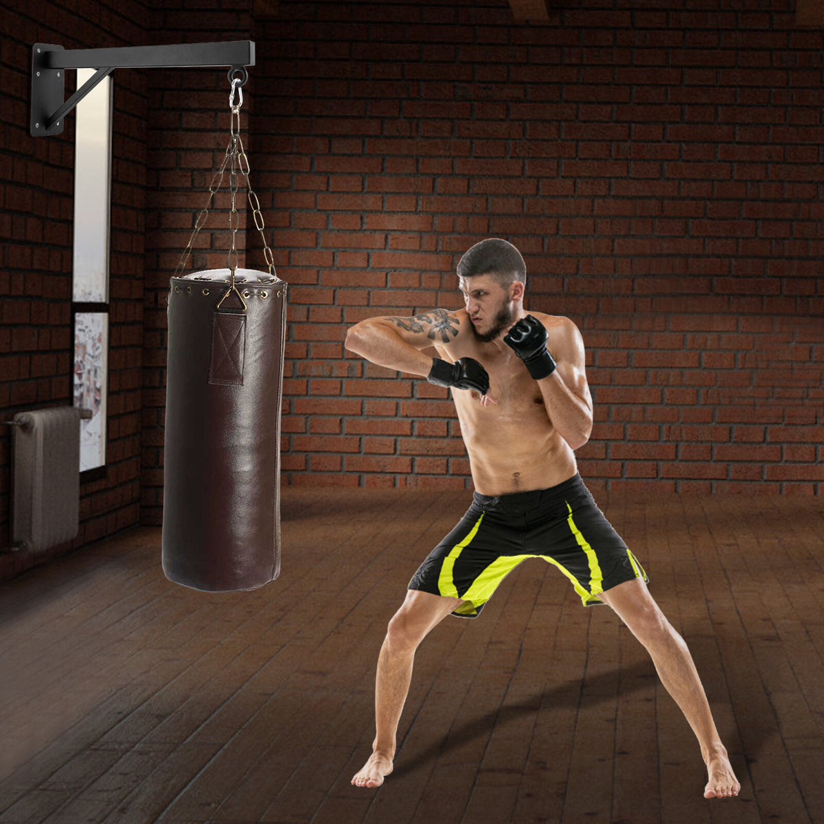 Heavy Duty Wall Mount Punching Bag Hanger - Steel Boxing Bag Bracket