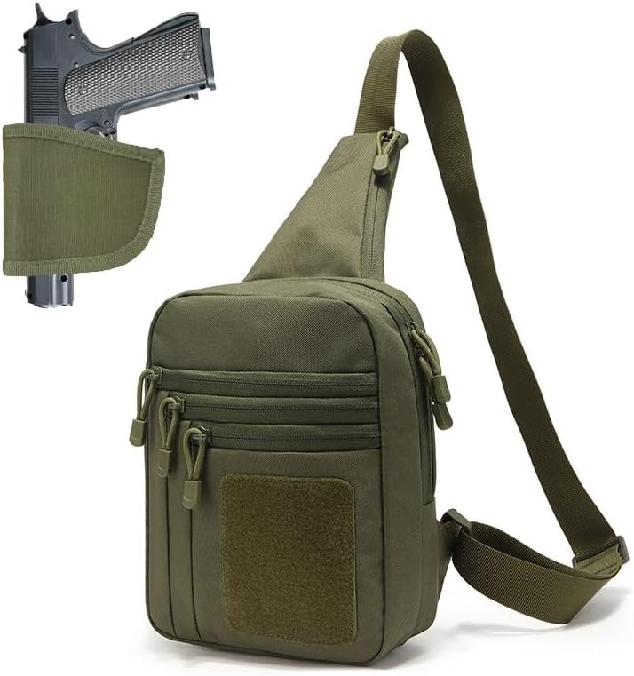 Tactical Sling Bag for Concealed Carry Crossbody Pistol Chest Pack