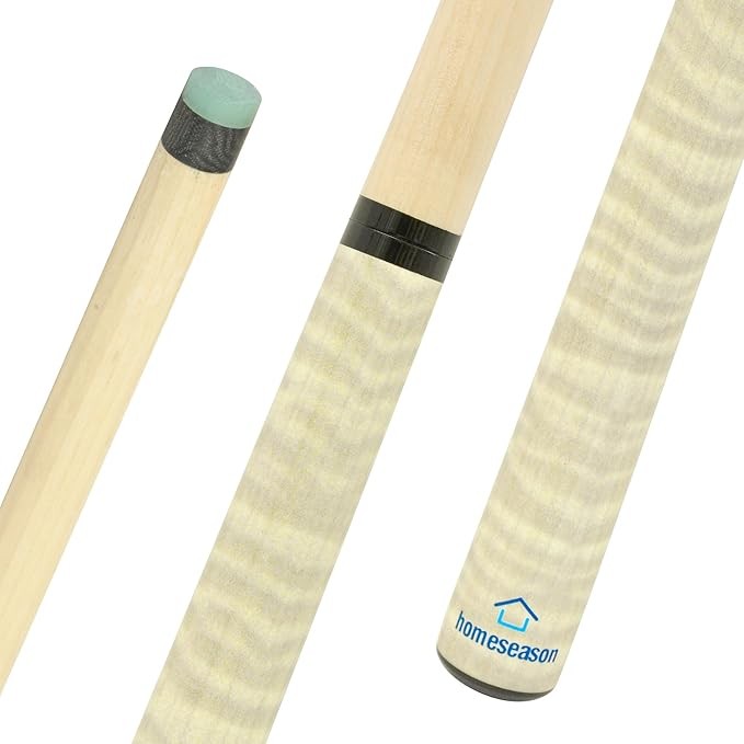 Kids Pool Cue Stick 42" Canadian Maple 2-Piece, 13.5mm Tip, 10.5oz - Durable Billiard Cue