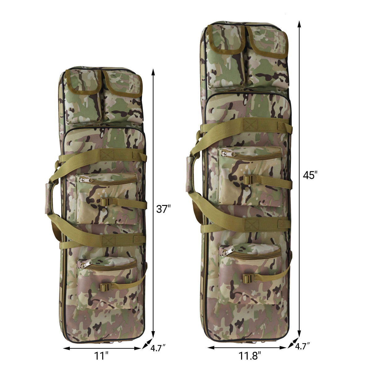 Tactical Rifle Bag with Multiple Compartments and Adjustable Straps