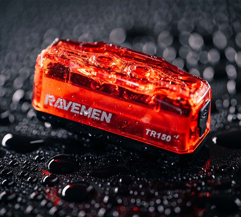 Rechargeable Bicycle Rear Light with Auto On-Off & 150 Lumens - Waterproof & 280° Visibility