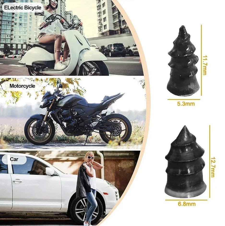 20Pcs Tire Repair Kit Car Motorcycle Puncture Fix Rubber Nails Set