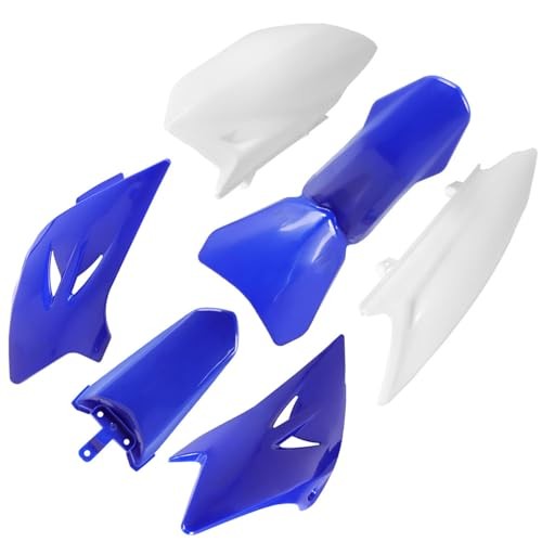 Motorcycle Mud Guard Cover Kit Blue and White Replacement for TTR50 2006-2021
