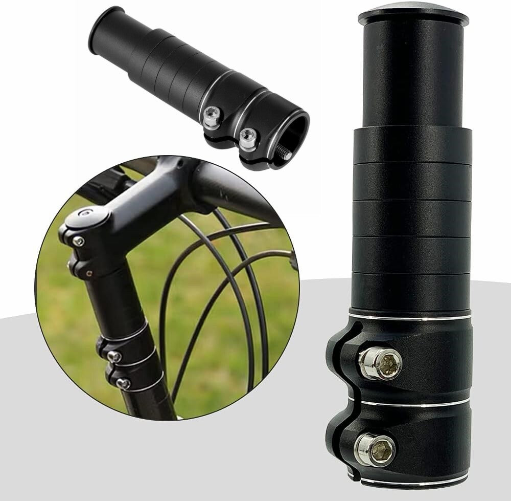 Mountain Bike Handlebar Riser Extender - Aluminum Alloy Fork Stem Spacer