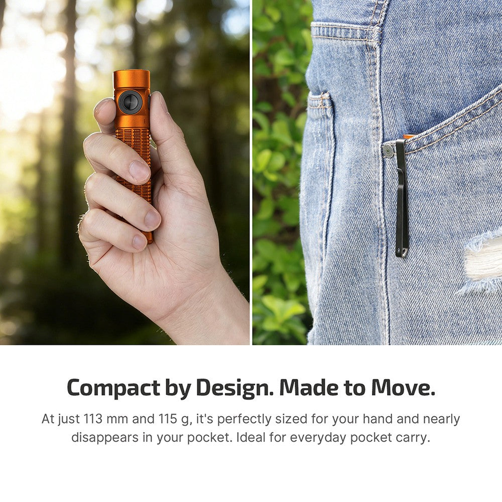 Compact Dual Switch LED Flashlight 1600 Lumens, Outdoor & Everyday Use